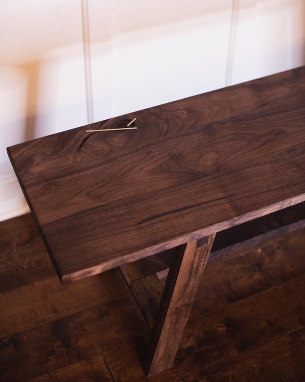Solid Wood Walnut Bench